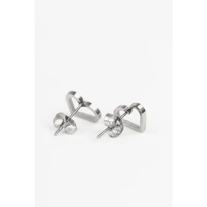 A & ONE Ezüst Színű Pici Szív Körvonal Alakú Fülbevaló
