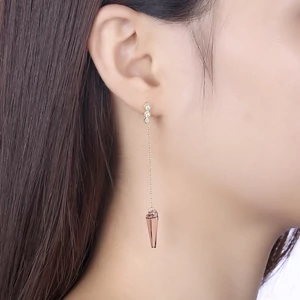 A & ONE Aranyozott S925 Ezüst Lógós Fülbevaló Lila Swarovski® Kristályokkal