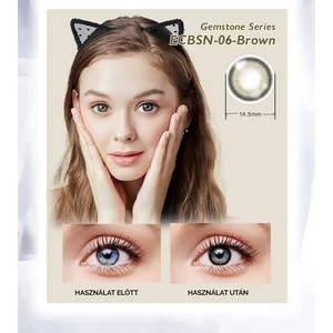 EllieCoo Gemstone Series Színes Dioptria Nélküli Kontaktlencse - Barna