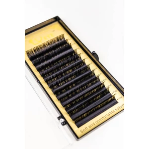 PREMIUM MINK Szálas 12 Soros Műszempilla Lap, 15 mm, D ív