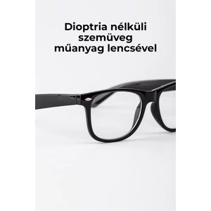 A & ONE Fekete Keretes Letisztult Átlátszó Lencsés Szemüveg