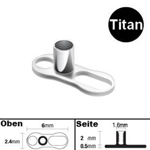 A & ONE Titánium 1,6 mm Microdermal Talp G23 Titánból, Lyukas Talp