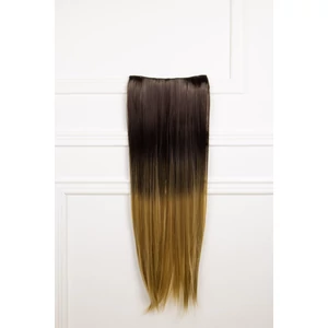 A & ONE Sötétbarna-Szőke Ombre Egyenes Csatos Póthaj 80 cm