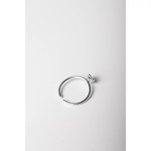 A & ONE Ezüst Színű S925 Ezüst Karika Orr/Fül Piercing Pici Cirkónia Kővel