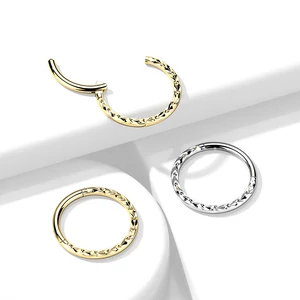316L Orvosi Acél Lézervágott Mintájú Karika Piercing