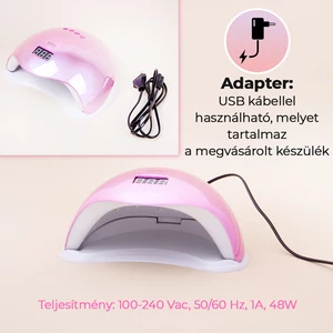 SUN FIVE Világoskék Köröm- És Gélszárító UV/LED Lámpa 48W