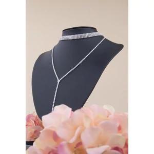 A & ONE Strasszköveskkel Kirakott Női Choker És Nyaklánc Szett