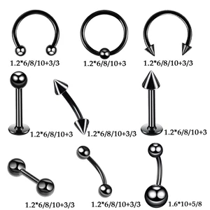 A & ONE Piercing Készítő Szett 18 Darab Arany Színű Rozsdamentes Acél Piercinggel