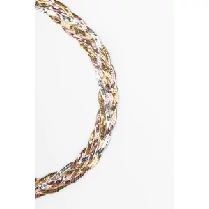Arany-Rózsaarany-Ezüst Színű 5 Szálas S925 Ezüst Nyaklánc -45cm