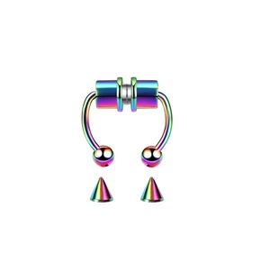 A & ONE Hologramos 316L Orvosi Acél Mágneses Ál Septum Piercing