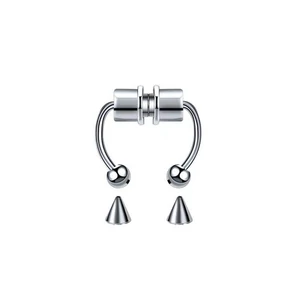 A & ONE Ezüst Színű 316L Orvosi Acél Mágneses Ál Septum Piercing