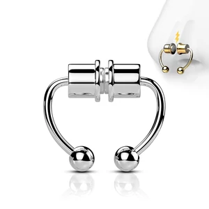 A & ONE Ezüst Színű 316L Orvosi Acél Mágneses Ál Septum Piercing