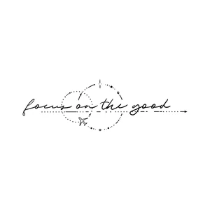 Növényi Alapú Tartós Matrica Tetoválás "Focus On The Good" Felirattal