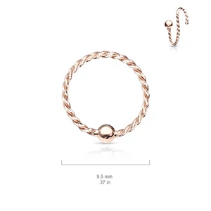 A & ONE Rosegold 316L Orvosi Acél Golyózáras Orr/Fül Piercing