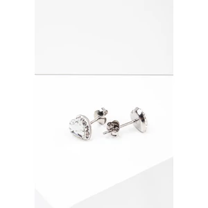 Csillogó Swarovski Kövekkel Díszített Apró Szív Alakú S925 Ezüst Fülbevaló