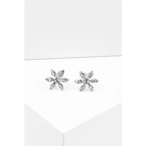 Swarovski Kövekkel Díszített Apró Virág Alakú S925 Ezüst Fülbevaló
