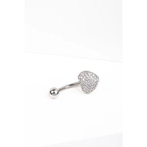 Ezüst Színű Rozsdamentes Acél Szív Alakú Köldök Piercing