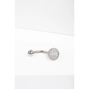 Ezüst Színű Rozsdamentes Acél Köldök Piercing