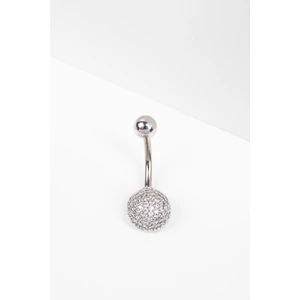 Ezüst Színű Rozsdamentes Acél Köldök Piercing