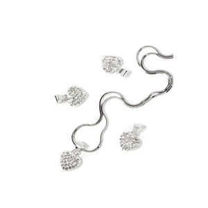 Szív Alakú S925 Ezüst Medál Swarovski Kövekkel