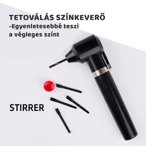 Fekete Tetováló Festék Keverő, 5 db Keverő Szárral