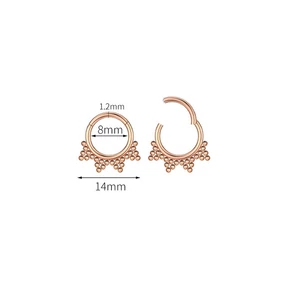 A & ONE Fekete Színű 316L Karika Orr/Fül Piercing