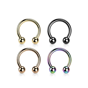 A & ONE Rosegold Színű Titánium Menetes Patkó Piercing