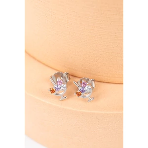 A & ONE S925 Ezüst Koktélpohár Alakú Fülbevaló Színes Swarovski® Kristállyal