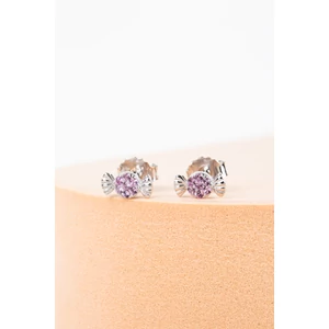 A & ONE S925 Ezüst Szaloncukor Alakú Swarovski® Kövekkel Kirakott Fülbevaló