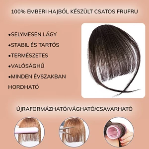 Szőkésbarna Színű Csatos Frufru Emberi Hajból