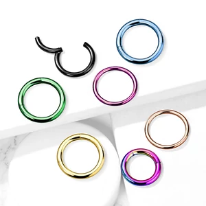 A & ONE Ezüst Színű Titánium Karika Piercing-8 mm