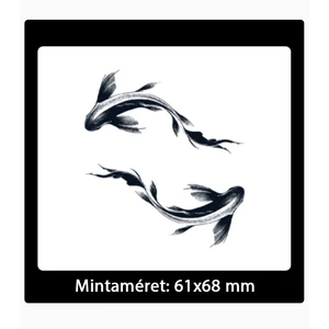 Növényi Alapú Tartós Matrica Tetoválás Halas Motívummal