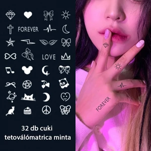 Növényi Alapú Tartós Matrica Tetoválás Készlet 32 db Mintával 