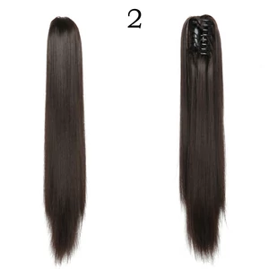 A & ONE Sötétbarna Csatos Egyenes Póthaj Copfhoz 60 cm