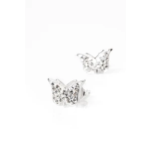A & ONE Pillangó Alakú Fehér Swarovski® Köves S925 Ezüst Fülbevaló