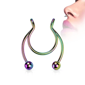 Színes 316L Orvosi Acél Ál Septum Piercing