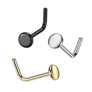 A & ONE Fekete Színű Hajlított Titánium Orr piercing