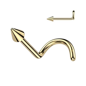 A & ONE Arany Színű Titánium Orr piercing