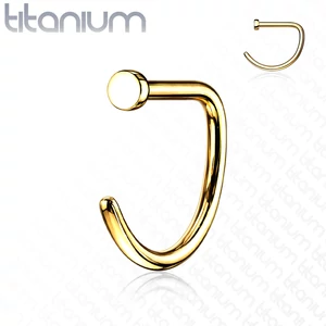 A & ONE Arany Színű Titánium Hajlított Orr piercing