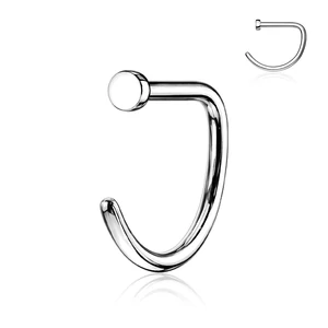 A & ONE Ezüst Színű Titánium Hajlított Orr piercing