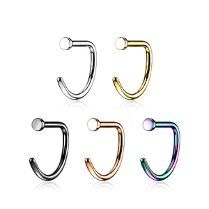 A & ONE Rózsaarany Színű Titánium Hajlított Orr piercing