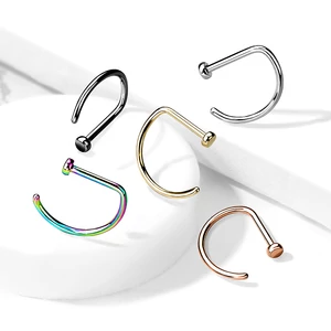 A & ONE Rózsaarany Színű Titánium Hajlított Orr piercing