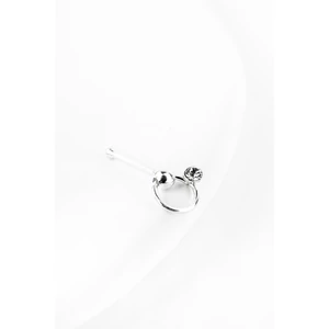 A & ONE S925 Ezüst Orr Piercing Apró Fehér Kővel Díszítve