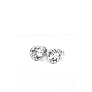 Fehér Swarovski Kővel Díszített S925 Ezüst Fülbevaló