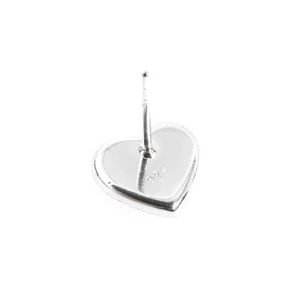 Szív Alakú Piros Swarovski® Kristályokkal Kirakott S925 Ezüst Fülbevaló - 10 mm