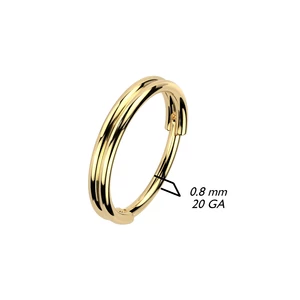 A & ONE Arany Színű 316L Orvosi Acél Karika Piercing