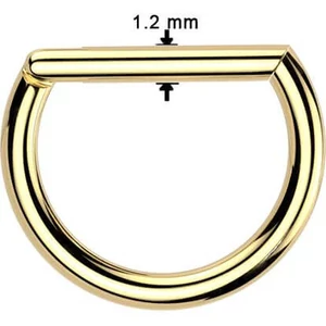 A & ONE Arany Színű Titánium Fül Piercing