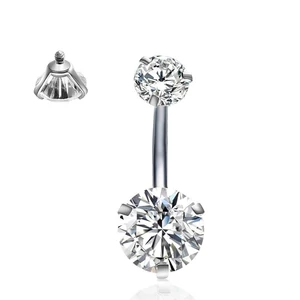 Ezüst Színű 316L Orvosi Acél Köldök Piercing