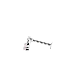 A & ONE Ezüst Színű Hold Alakú Rozsdamentes Acél Labret Piercing