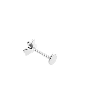 Ezüst Színű 316L Orvosi Acél Labret Piercing Réz Virág Dísszel